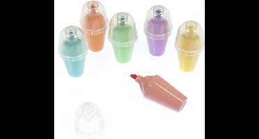 Kangaro tekstmarker - Beach Happy - motief ijsjes - 6 stuks - K-PM340095