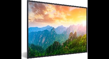 PosterMonkey - Poster - Fotolijst - Berg - Natuur - Wolken - Zonsondergang - Steen - 40x30 cm - Poster in lijst - Foto lijst - Poster bergen - Poster natuur