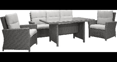 Brentwood tuinmeubelset 4 delen grijs.