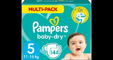 Pampers Baby-Dry Luiers - Maat 5 (11-16 kg) - 144 stuks - Multi-Pack