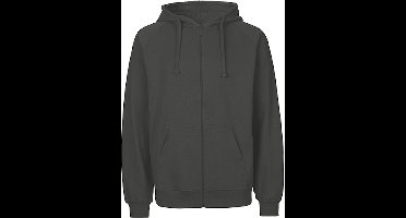 Fairtrade Men's Zip Hoodie met capuchon Charcoal - L