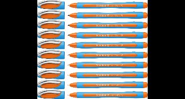Schneider balpen - Slider Memo - penpunt XB - schrijfbreedte 1,4mm - oranje - 10 stuks - S-150206-10