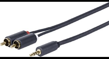 Vivolink PROMJRCA15 audio kabel 15 m 3.5mm 2 x RCA Zwart