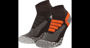 Xtreme Sockswear Quarter Wandelsokken – 2 Paar – Lage Hiking Sokken Unisex – Katoen & Coolmax – Multi Groen – Maat 42/45