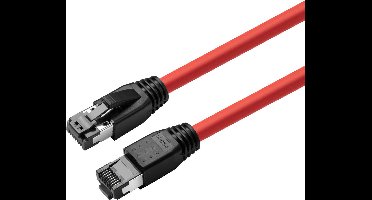 Microconnect MC-SFTP8005R netwerkkabel Rood 0,5 m Cat8.1 S/FTP (S-STP)
