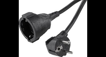 Q-Link verlengsnoer - randaarde - H05VV-F - 3 x 1.5 mmÂ² - zwart - 3 m