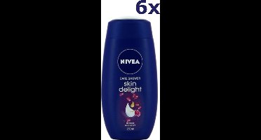 6x Nivea Douchegel - Skin Delight Delicate Rose 250ML