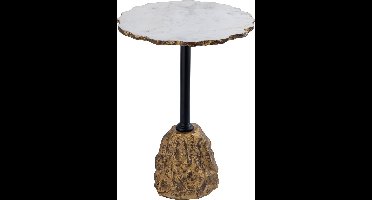 PTMD Alexa Bijzettafel - 40x40x55 cm - Marmer - Wit