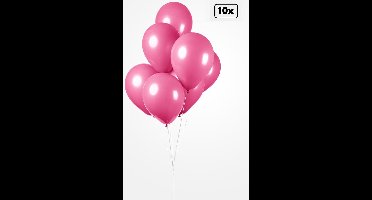 10x Ballon pink 30cm - Festival feest party verjaardag landen helium lucht thema