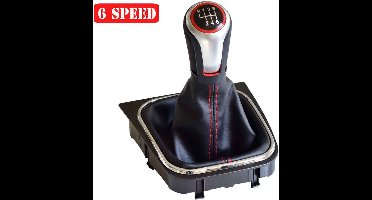 6 Speed Lederen Sport Pook Schakel Pook Geschikt voor VW Golf 5 6 Gti Gtd R R20 R Line Tdi Tsi Scirocco Jetta