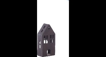 Ornament 14x9x30 cm CROMANE bruin - Amsterdams huisje