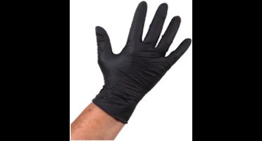 Handschoen Nitril Zwart Ongepoederd M (100 stuks)