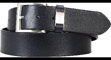 BOSS leren heren riem - donkerblauw