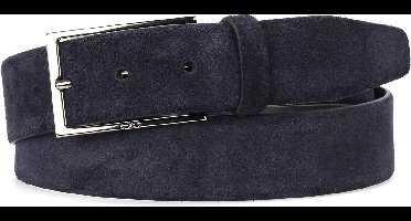 BOSS leren heren riem - donkerblauw