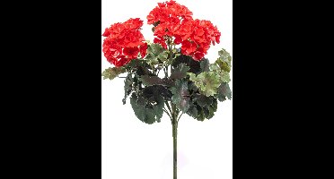 Emerald - Kunstplant Geranium UV 41cm rood - Kunstplant voor binnen
