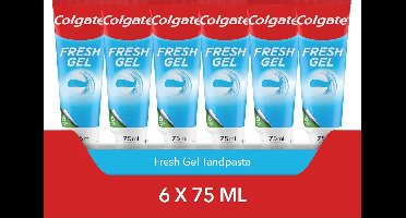 Colgate Fresh Gel Tandpasta - 6 x 75ml - Voor Een Frisse Adem - Voordeelverpakking