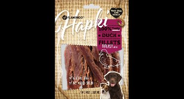 Flamingo Hapki hondensnack duck fillets soft breast - 170 gr - glutenvrij - geen suikers toegevoegd.