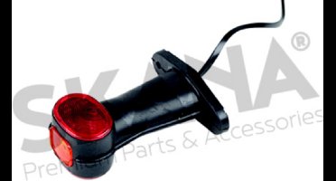 ROOD-WIT breedtelicht op rubberen staaf "Superpoint II" met 1 m kabel.