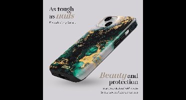 MIO by Mobilize Hoesje | Geschikt voor Apple iPhone 16 Plus | Compatibel met MagSafe | Hard Shell Back Cover | Green Marble