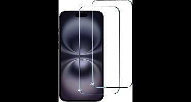 Tempered glass Geschikt voor iPhone 16 Plus Screenprotectors - Beschermglas - Glasplaatje - 2 Stuks