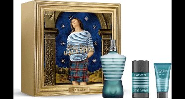 Jean Paul Gaultier Le Male Eau de Toilette 125ml + Aftershave Balm 50ml + Deodorant Stick 75g - 3 Piece Gift Set for Men