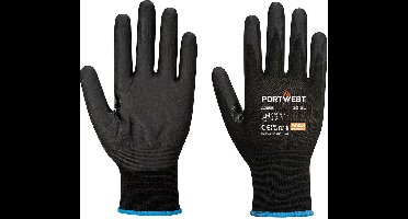 Portwest NPR15 Touchscreenhandschoen van nitrilschuim (PK12) - Zwart - M
