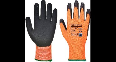 Portwest Hi-Vis Snijbestendige Handschoen - Oranje/zwart - M