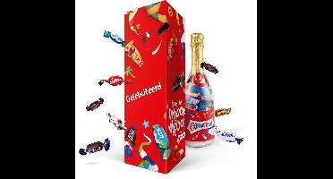 Celebrations Fles in Giftbox met tekst "Gefeliciteerd" - 312 Gram smaken mix - Chocolade - Champagnefles