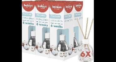 Bolsius True Scents - Geurstokjes - Fresh Cotton - 6 stuks - Voordeelverpakking - 60ml