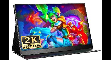 Uperfect Portable Monitor – Draagbare Monitor 17,3 Inch - 144Hz – 2560X1440p – Met Beschermhoes