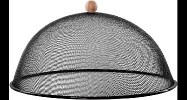 Esschert Design Luxe stevige vliegenkap/voedselkap - zwart - metaal - D43 x H21 cm - Afdekkappen/vliegenkappen