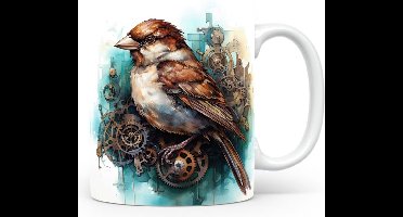 Mok met Mus Beker voor koffie of tas voor thee, cadeau voor dierenliefhebbers, moeder, vader, collega, vriend, vriendin, kantoor