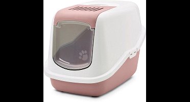 Savic Nestor Earth Kattenbak - Roze/Wit - 56 x 39 x 39 cm