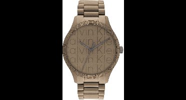 Calvin Klein CK25200343 Iconic Heren Horloge - Mineraalglas - Staal - Zwart - 42 mm breed - Quartz - Vouw/Vlindersluiting - 3 ATM (spatwater)