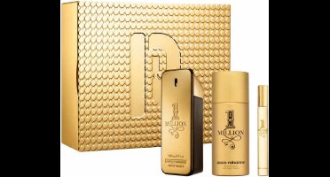 Paco Rabanne 1 Million Eau De Toilette Spray 100ml Set + Deo 150 ml + EDT 10 ml