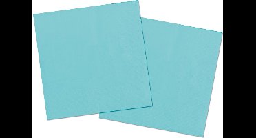 Folat Feest Servetten - 60x - blauw - 33 x 33 cm - papier - lunch/diner servetjes