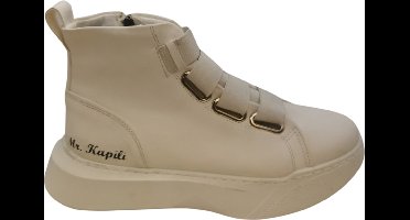 MadamPaola-Heren Sneakers-Hoge zool-schoen met ronde zool-winterschoenen heren-winterschoenen heren-winter schoenen dames-winter schoenen heren-winter schoenen-heren winter schoenen-warm schoenen-schoenen boots-schoen-shoenenen-Kleur wit-Maat 40