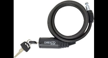 Dresco Kabelslot 150/6 | Kabelslot voor Fiets - 150cm - Rond 6mm - Zwart