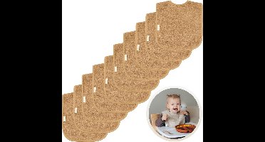 Funnies Slabbetjes 10-Pack Sand - Set van 10 Zachte Slabbertjes - Grote Slabbers - Kwijldoekjes voor Baby’s en Kinderen - Absorberend, Zacht en Makkelijk Wasbaar - Perfect voor Voeden, Kwijlen en Bescherming van Kleding