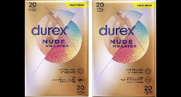 Durex - Condooms - Nude - Latexvrij - 2x 20 stuks
