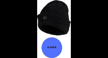Heatkeeper - Thermo muts heren - One Size - Antraciet - 4-Stuks - Warme heren mutsen