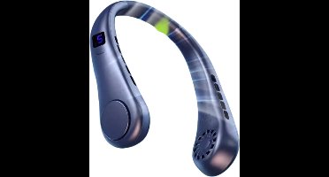 Bovista Nekventilator - Draagbare Gezichtsventilator - Neck Fan - Met Koeling - Hals - Hoofd - Blauw - Verkoeler