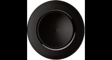 Cepewa Kaarsenbord-plateau - zwart - kunststof - rond - D33 cm - Kaarsenonderzetter