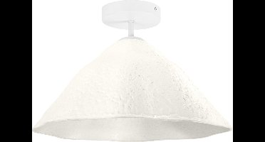 LEDVANCE plafondlamp Decor Lotus Leaf wit van metaal en papier-maché, E27, 396 mm diameter, lampenkap van gerecycled materiaal, duurzaam dankzij vervangbare lichtbron, eenvoudig te installeren