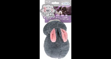 Bunny Puppy Chubby – 13 x 15 x 9 cm - Hondenknuffel – Kalmerend – Grijs