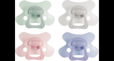 Difrax Natural Fopspeen - 6+ Maanden - 2 Stuks - Lichtgroen, Wit, Lichtroze, Paars