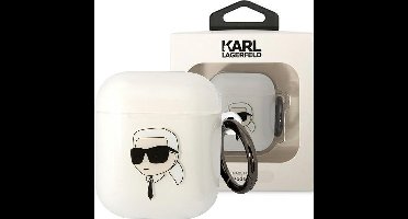 Karl - Lagerfeld - KLA2HNIKTCT hoesje voor AirPods 1/2 - transparant Karl's Head