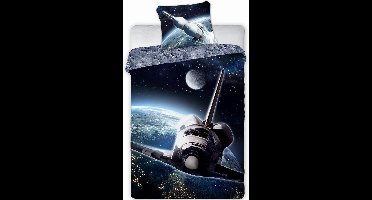 Astronaut Dekbedovertrek, Ruimtevaart - Eenpersoons - 140 x 200 cm - Katoen