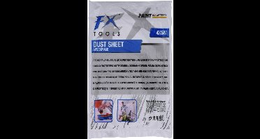 FX Tools Verfspullen - afdekfolie - doorzichtig - 4 x 5 meter - schilderen/DHZ - afdekken van vloer en meubels