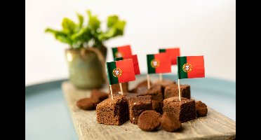 100x Cocktailprikkers Portugal - Hapjes Cocktail Tapas Zomer Terras EK / WK Voetbal